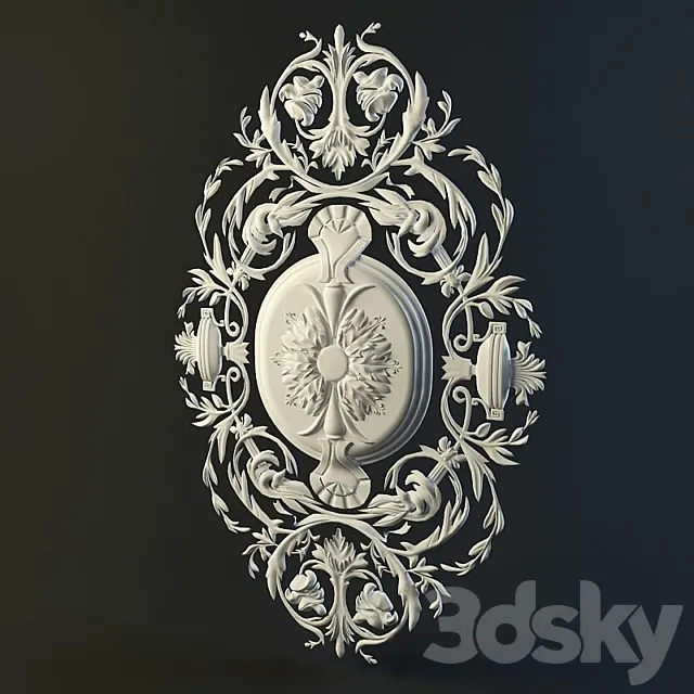 Mouldings from plaster 3DS Max Model