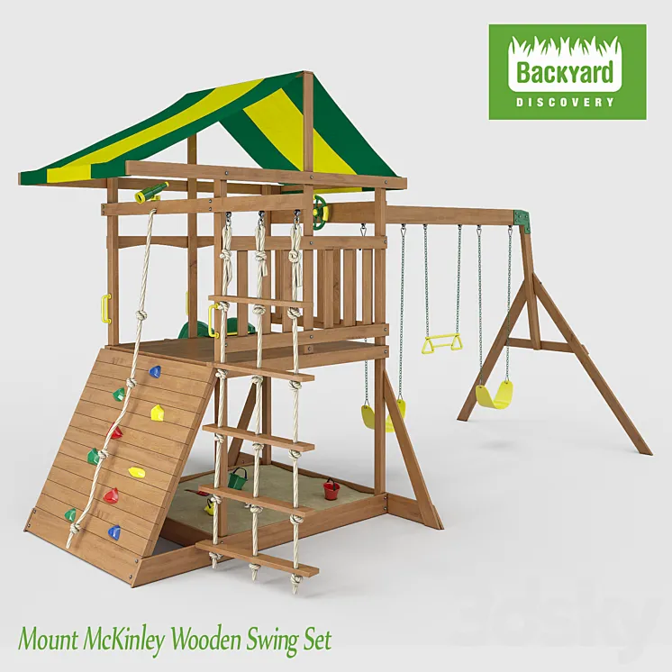 Mount McKinley Wooden Swing Set 3DS Max