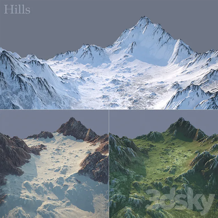 Mountain valley 3DS Max