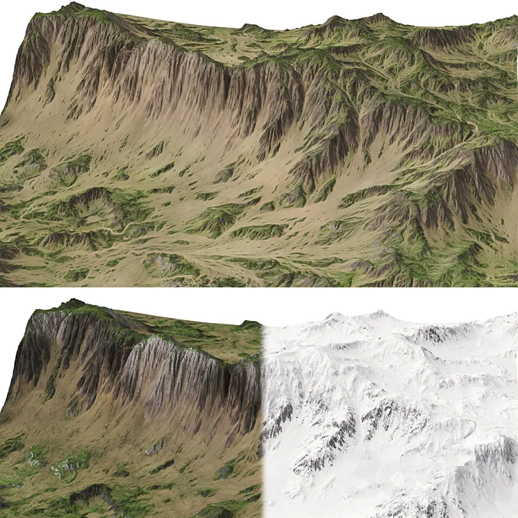 Mountains Terrain – 3 textures 3DS Max
