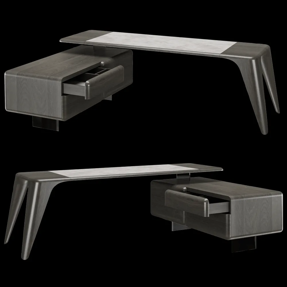Mozea – Desk Boomerang with big drawer unit 3ds Max