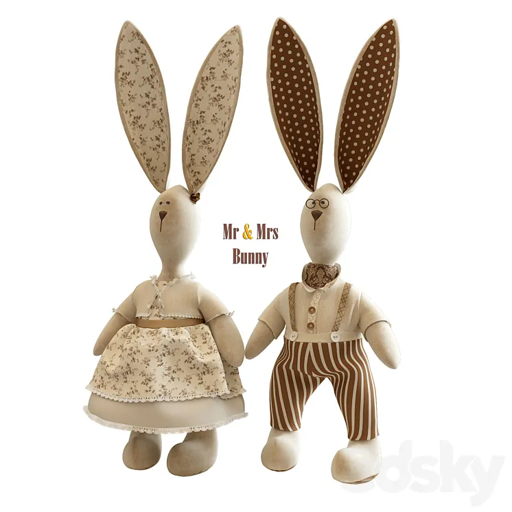 Mrs & Ms Bunny 3DS Max