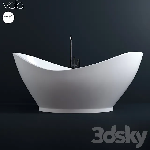 MTI Juliet Bathtub with Vola FS1 Tubfiller 3DS Max Model