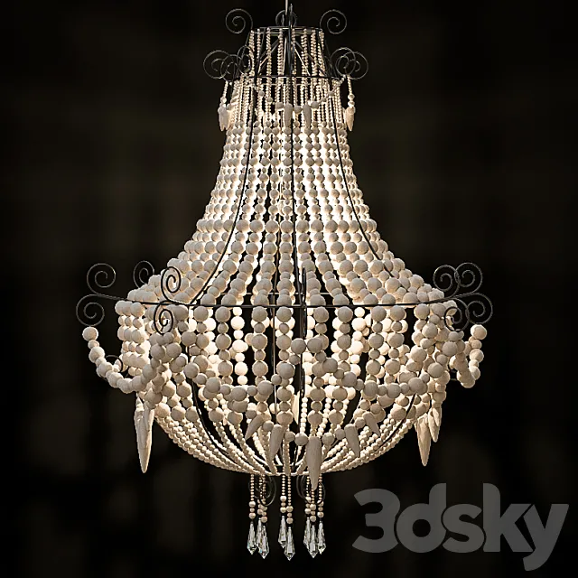 Mud Beaded Chandelier 3ds Max