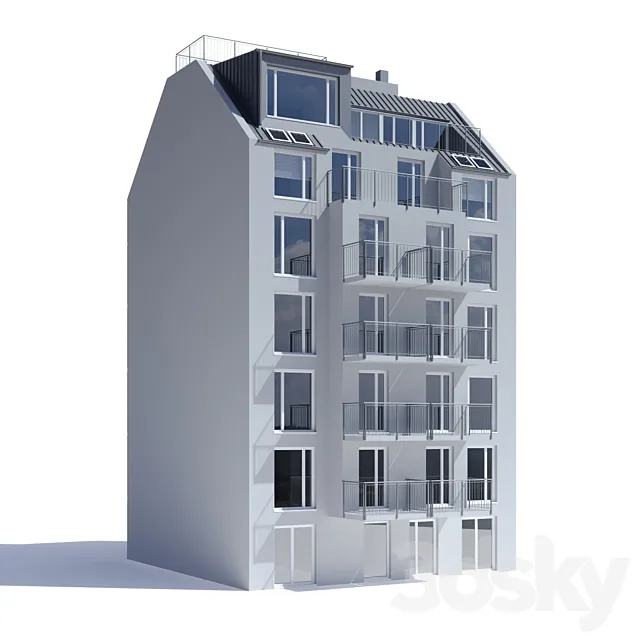 Multi-storey building in Austria 3dsMax Model