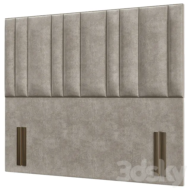 Multi-tubes Upholstered Headboard 3DS Max Model