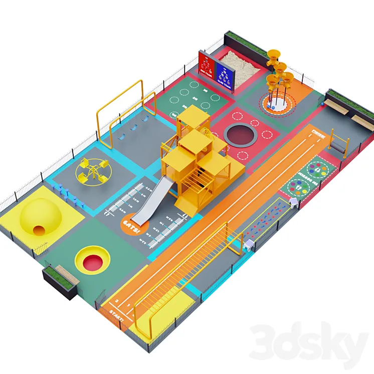 Multifunctional playground 3DS Max