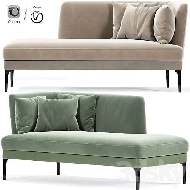 Munia Chaise Lounge 3DS Max Model