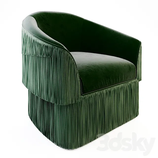 Munna Fringes Armchair 3ds Max