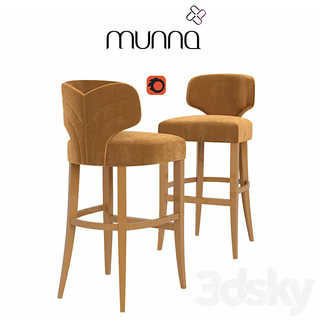 Munna Melody bar stool 3ds Max