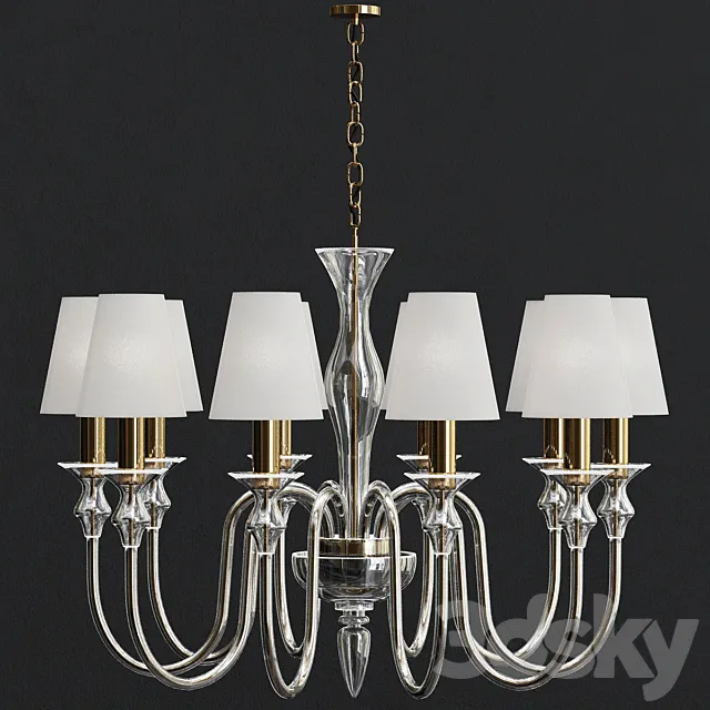 Murano chandelier 3DS Max Model