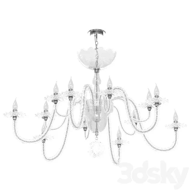 Murano Glass Chandelier 3ds Max