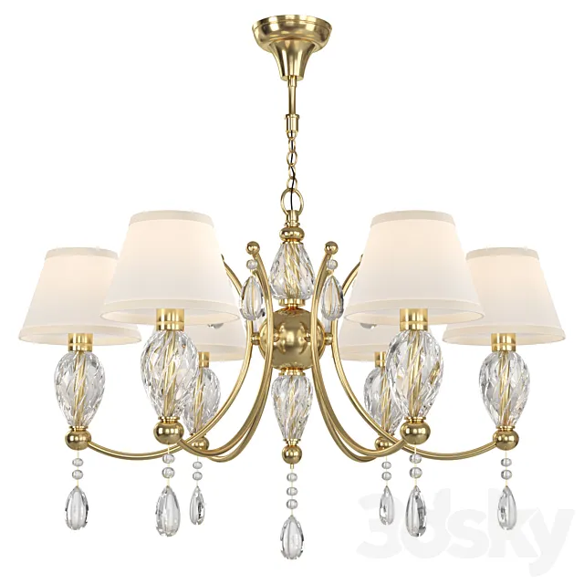 Murano pendant chandelier 3ds Max