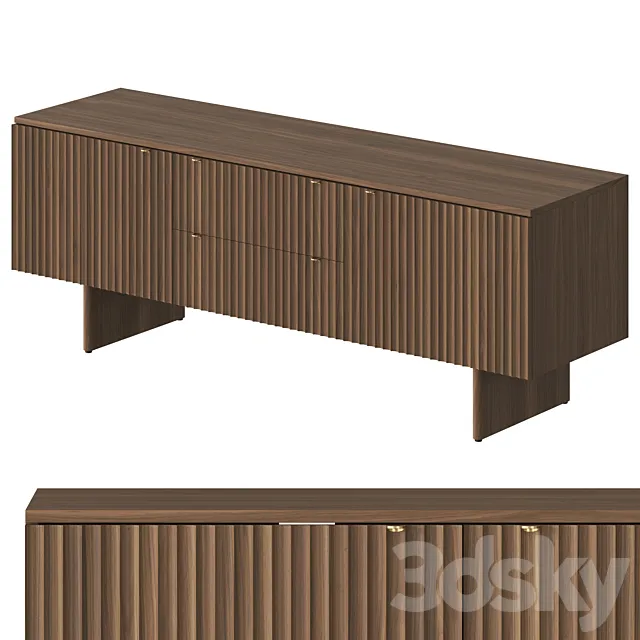 Murmur 2 Door Drawer Console 3ds Max