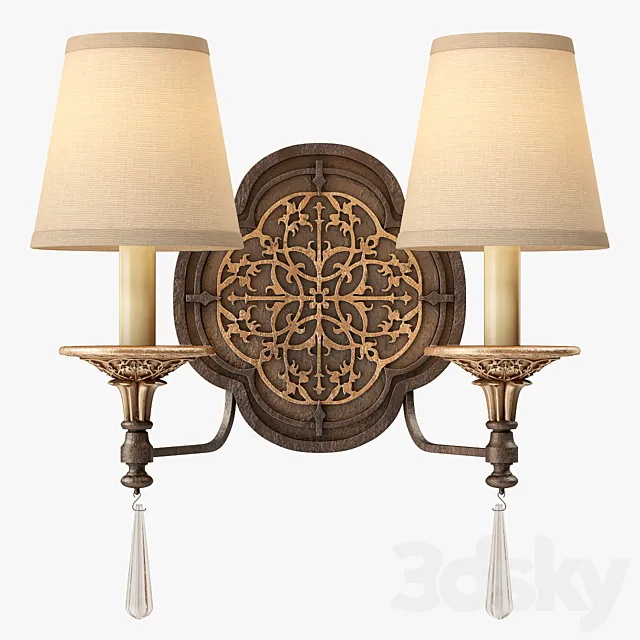 Murray Feiss Marcella 2 Light Sconce 3ds Max