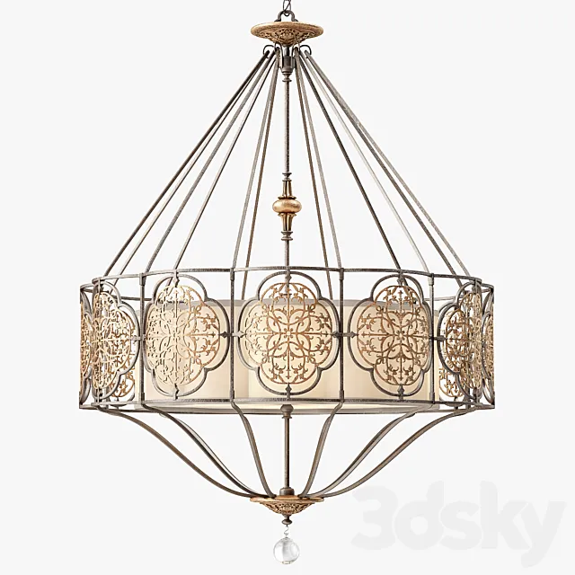 Murray Feiss Marcella 4 Light Uplight Chandelier 3DSMax File