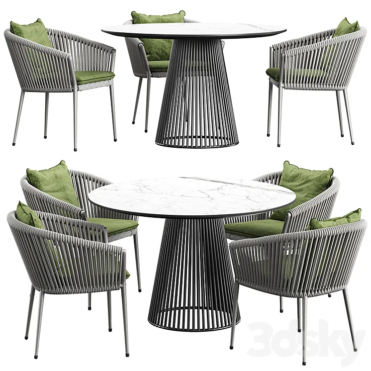Muse Dining Chair Ostin Table 3DS Max Model