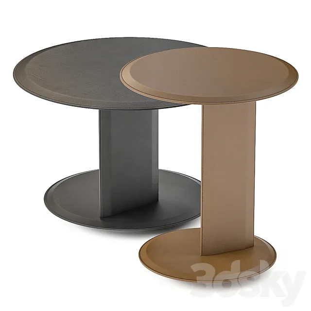 Mush Round Coffee tables (Leather) 3ds Max