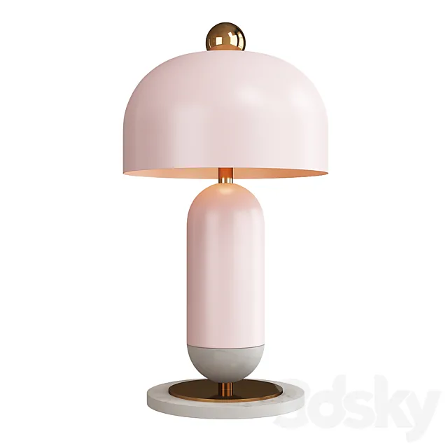 Mushroom table lamp 3ds Max