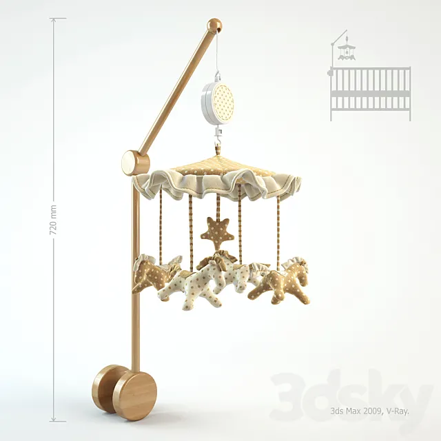 Musical mobile to the cot 3DSMax File
