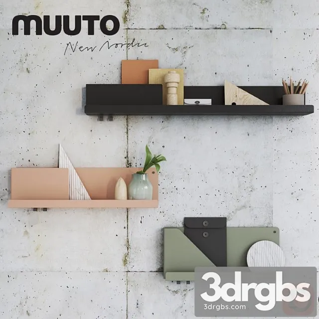 Mutto Folded Shelves With Decor 3dsmax Download