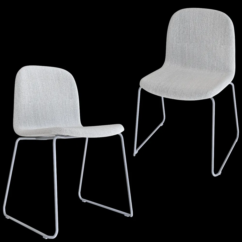 Muuto – Chair Visu sled base textile 3ds Max