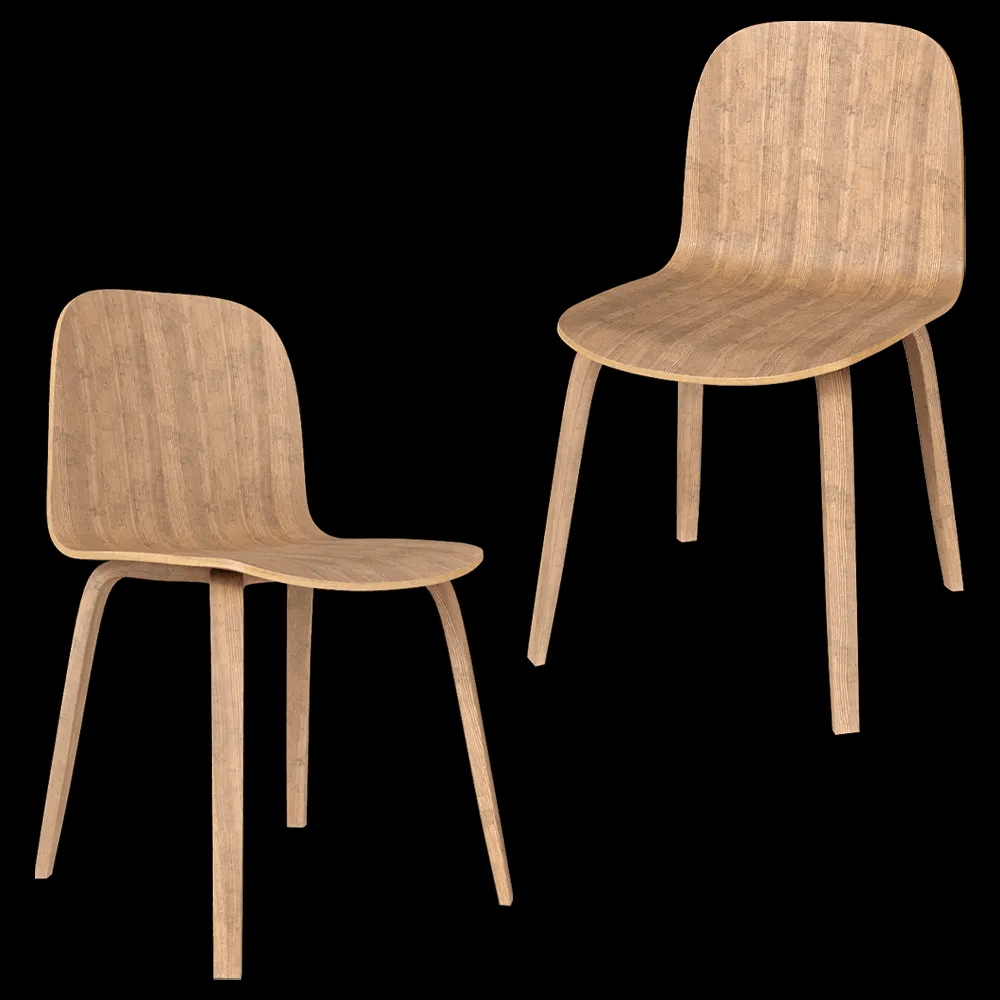 Muuto – Chair Visu wood base 3ds Max