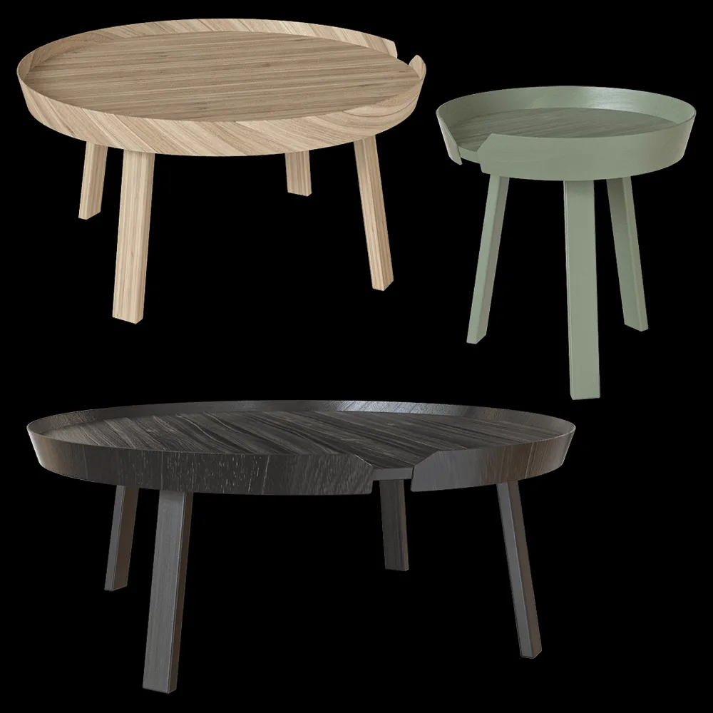 Muuto – Coffee table Around 3ds Max
