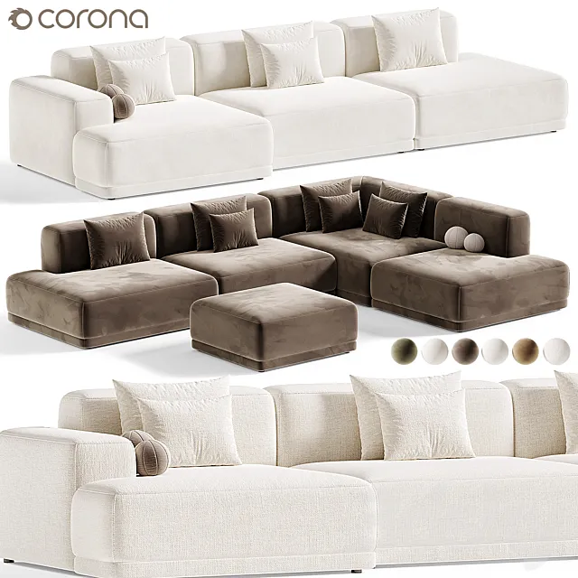 Muuto connect soft modular Sofa 3dsMax Model