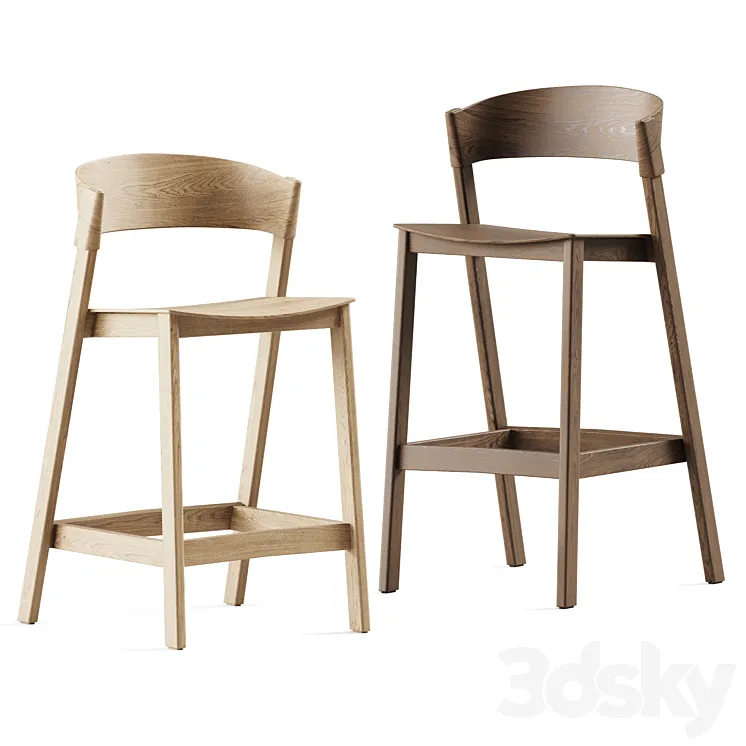 Muuto Cover Counter and Bar Stool 3DS Max Model