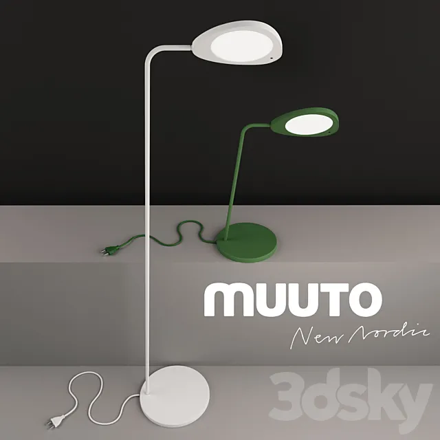 Muuto leaf table lamp + floor lapm 3DS Max Model