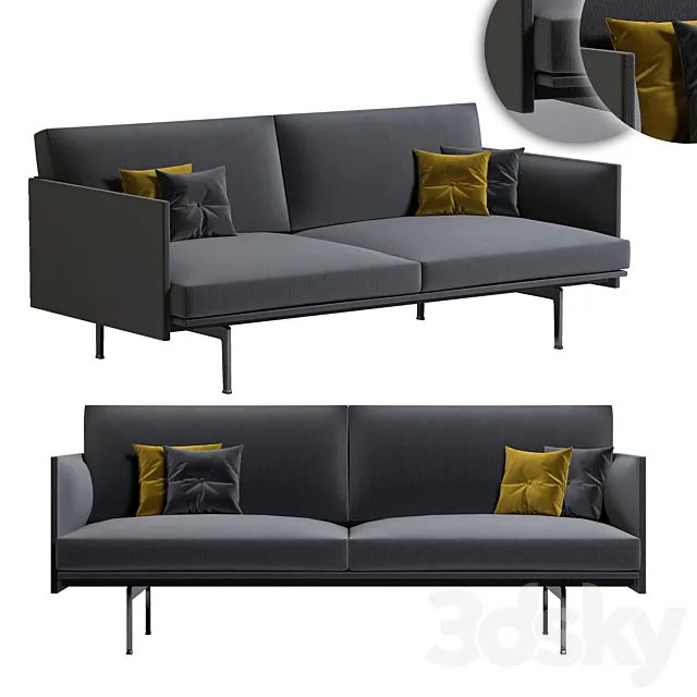 Muuto outline modern sofa 3DSMax File
