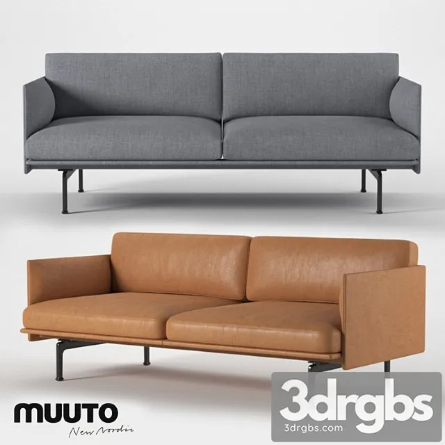 Muuto outline series sofa 170 2 3dsmax Download
