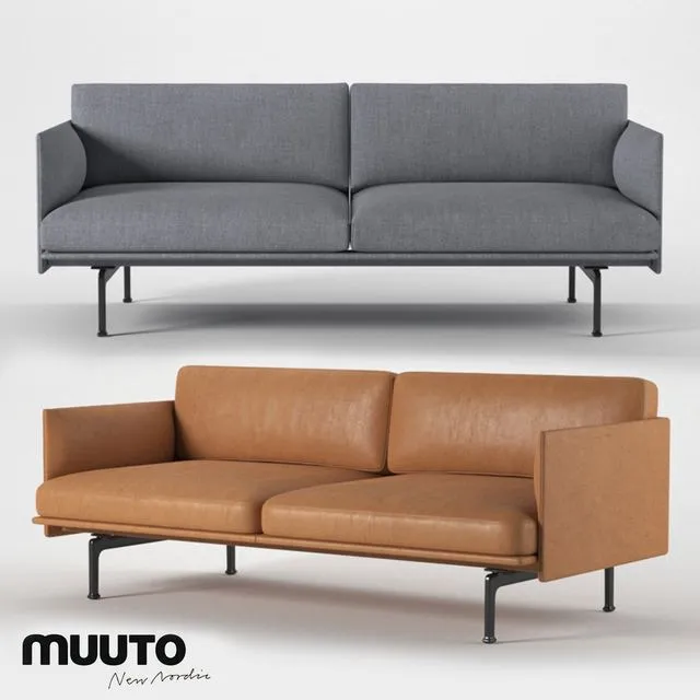 Muuto outline series sofa 170 3dsMax Model