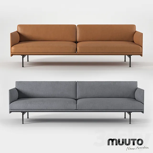 Muuto outline series sofa 220 3DSMax File