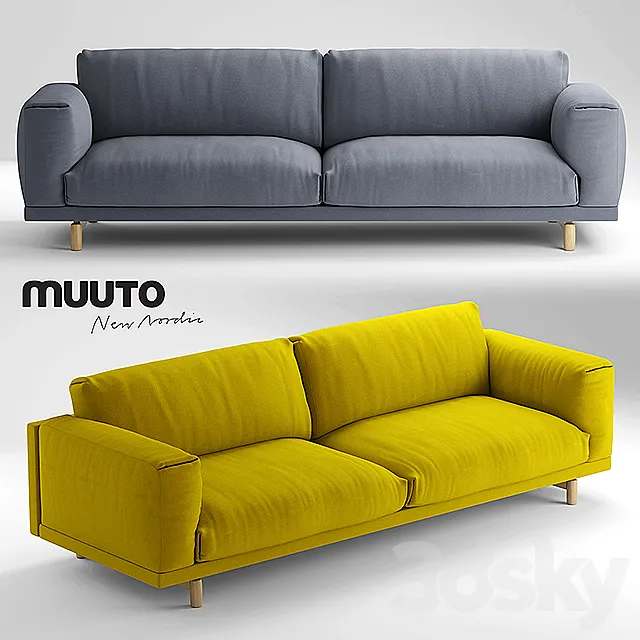 Muuto rest Sofa 3 seater sofa 3DSMax File