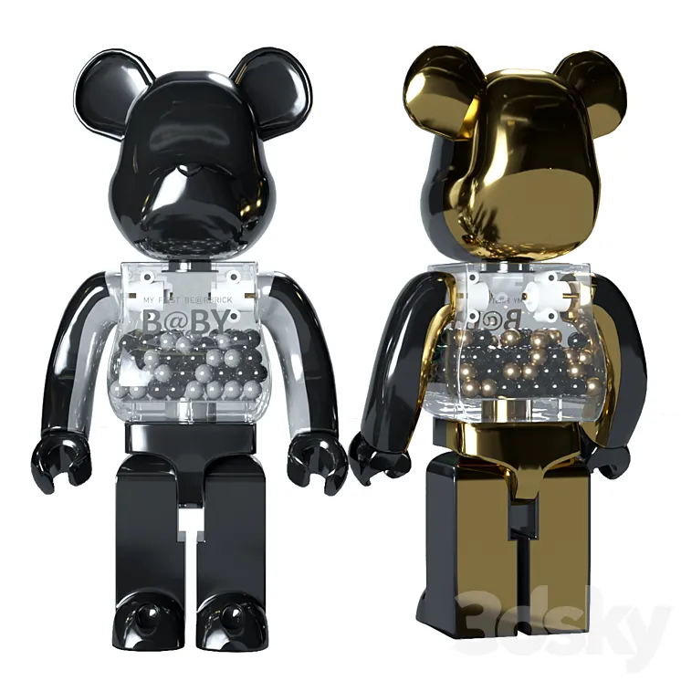 MY FIRST BEARBRICK 1000% 3DS Max