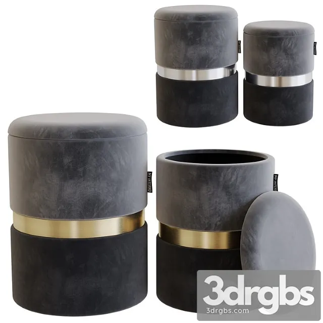 My interno. my18a060gs (small + big) set of 2 new-york ottomans (silver + gold) 2 3dsmax Download