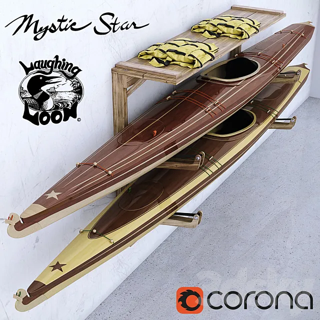 Mystic star kayak 3DS Max Model