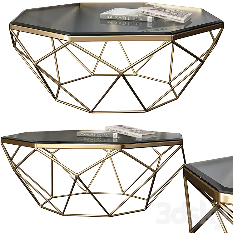 Mystique Glass-Top Coffee Table 3DS Max