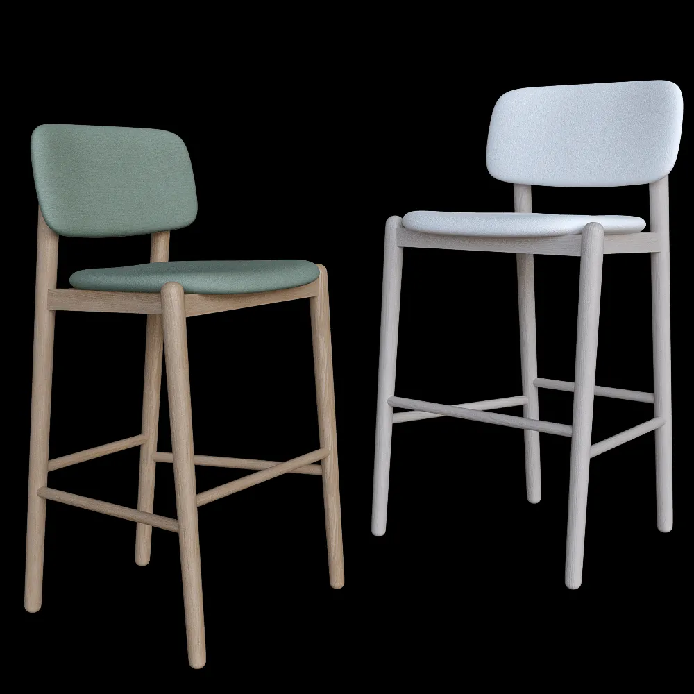 MZPA – Barstool Mild without armrests and soft back 3ds Max
