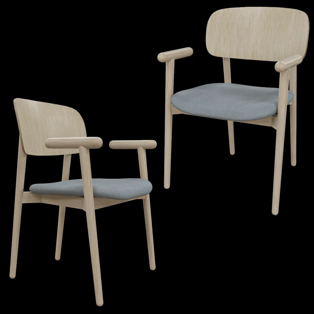 MZPA – Chair Mild with wooden back 3ds Max