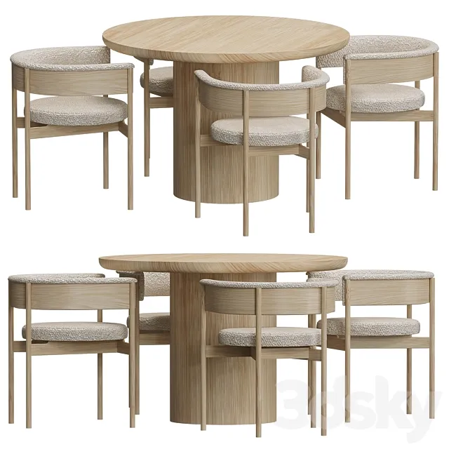 N-SC01 chair by Norm Architects Dining Table 3ds Max