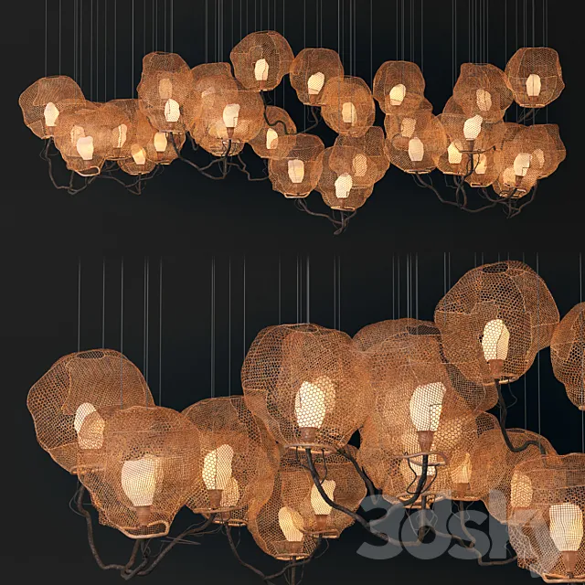 Nacho Carbonell Inside a forest cloud chandelier 3ds Max