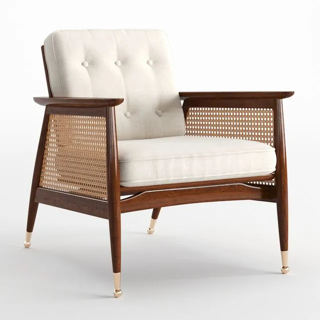 Nadia Caned Accent Chair 3dsMax Model