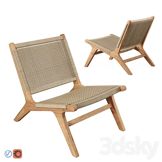 NAIROBI Garden Armchair No2 Woven 3ds Max