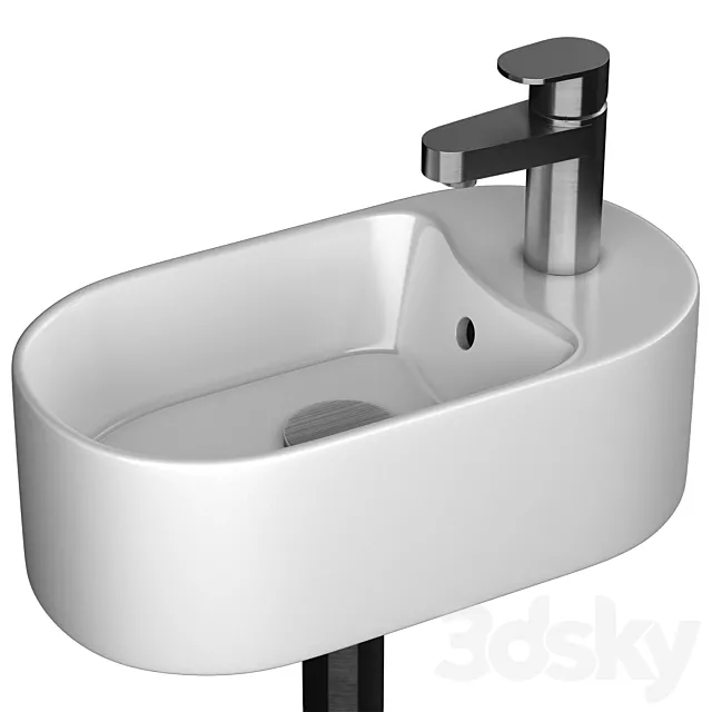 Nameeks Scarabeo Seventy Mini Sink & Roper Rhodes Stream Mini Mixer 3DS Max Model