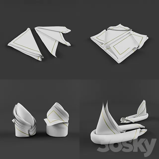 Napkins 3DS Max Model