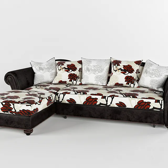 Naples sofa with ottoman 3DS Max Model