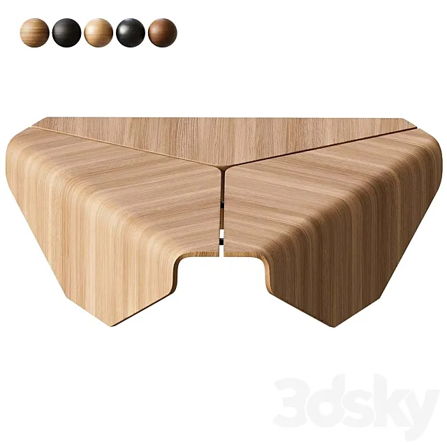 Nara Eucalyptus Coffee Table 3dsMax Model